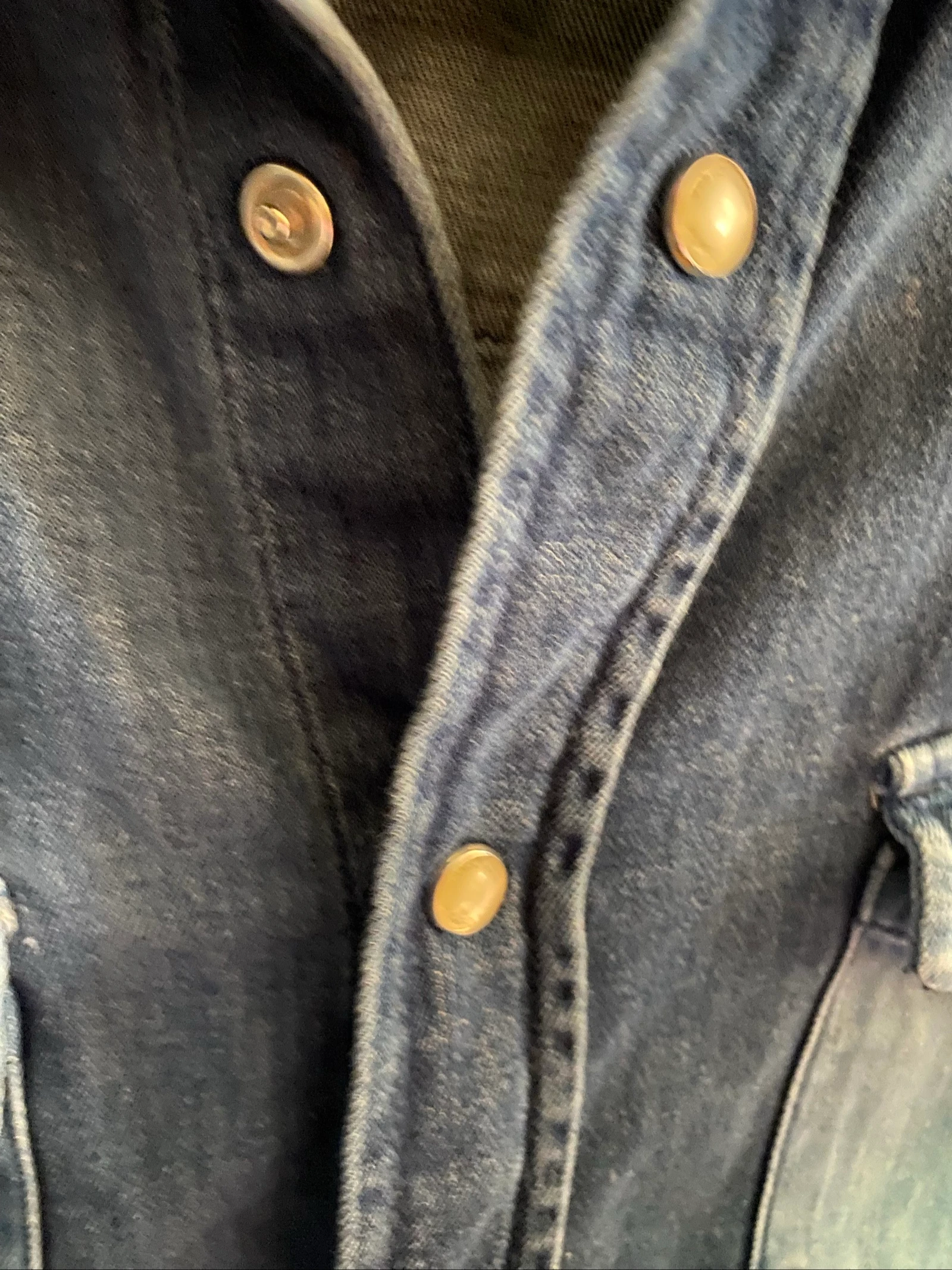 Camisa jeans Mango Man azul denim – Tamanho M – Estilo western com botões de pressão – photo 5
